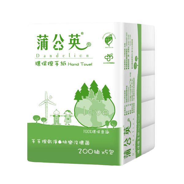 蒲公英環保擦手紙